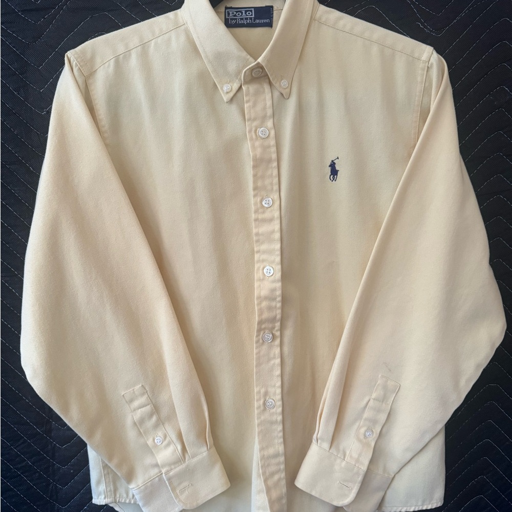 Ralph Lauren Men's Cream Button-Down Shirt